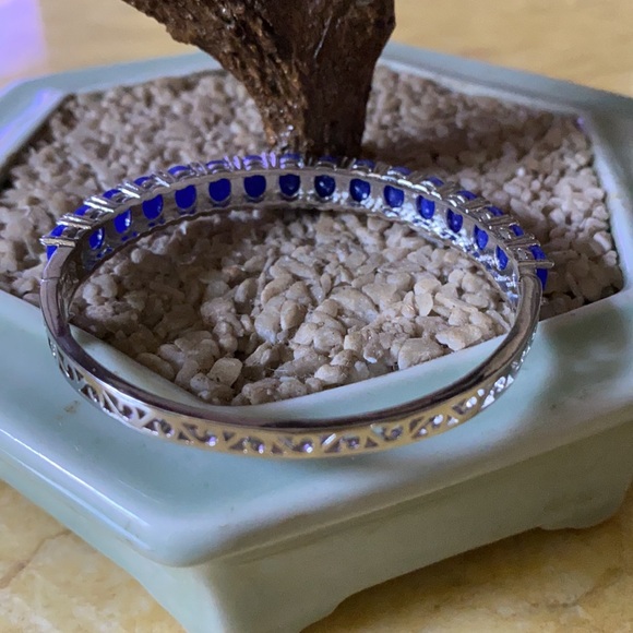 Vintage 925 natural sapphire bracelet - Picture 6 of 6